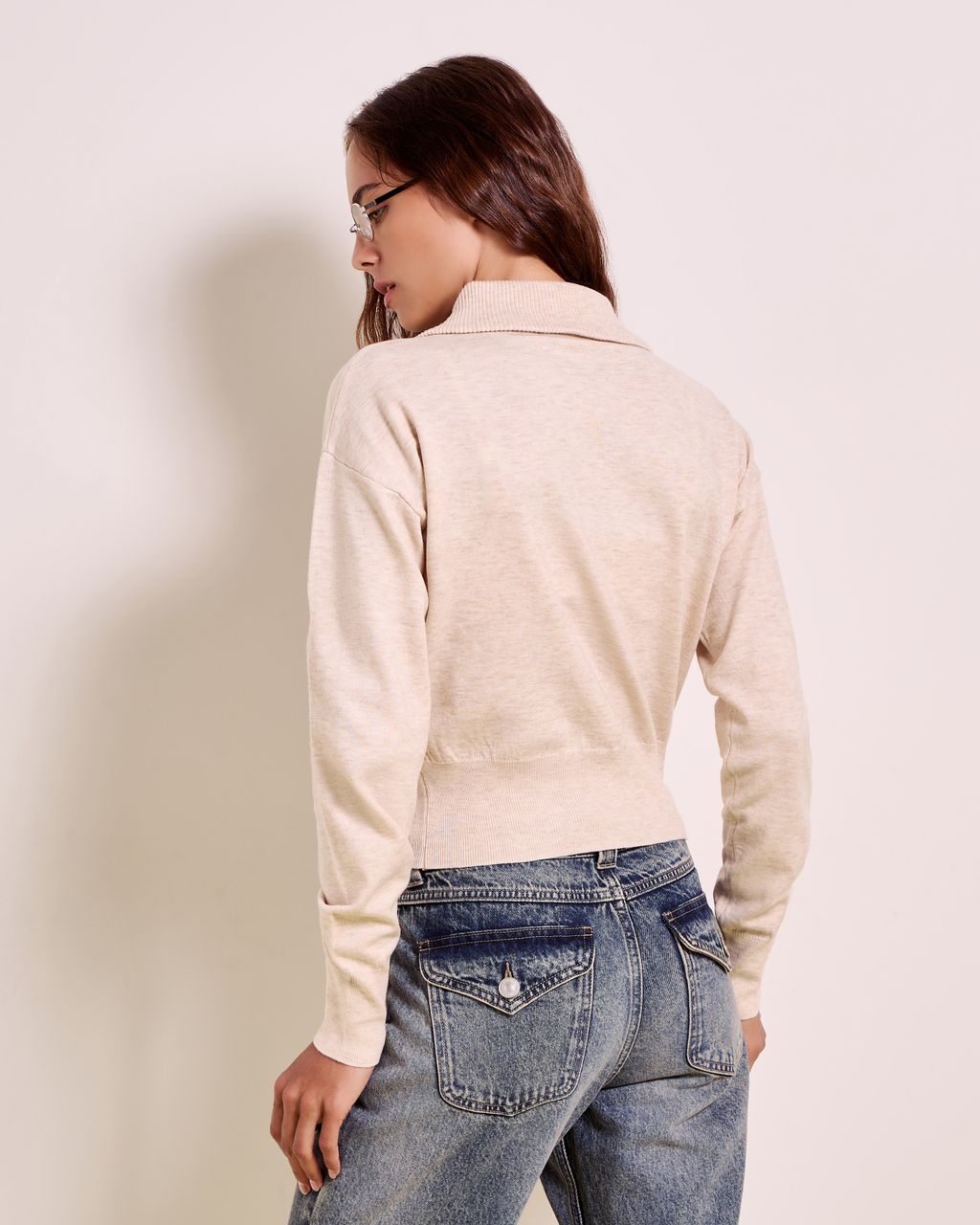 KNIT FITTED BOMBER