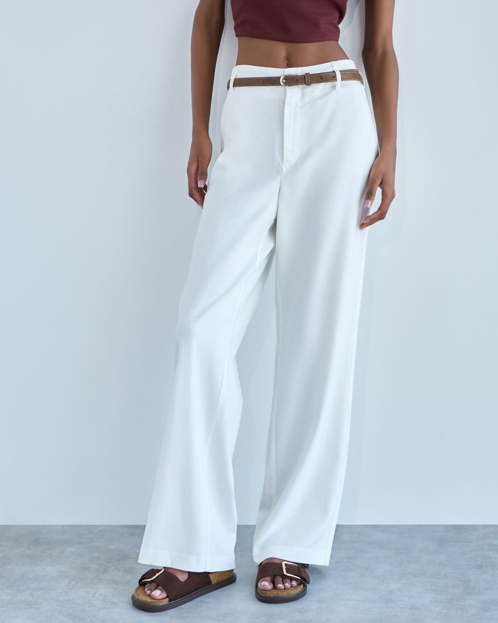 RUSTIC TROUSERS WITH BELT