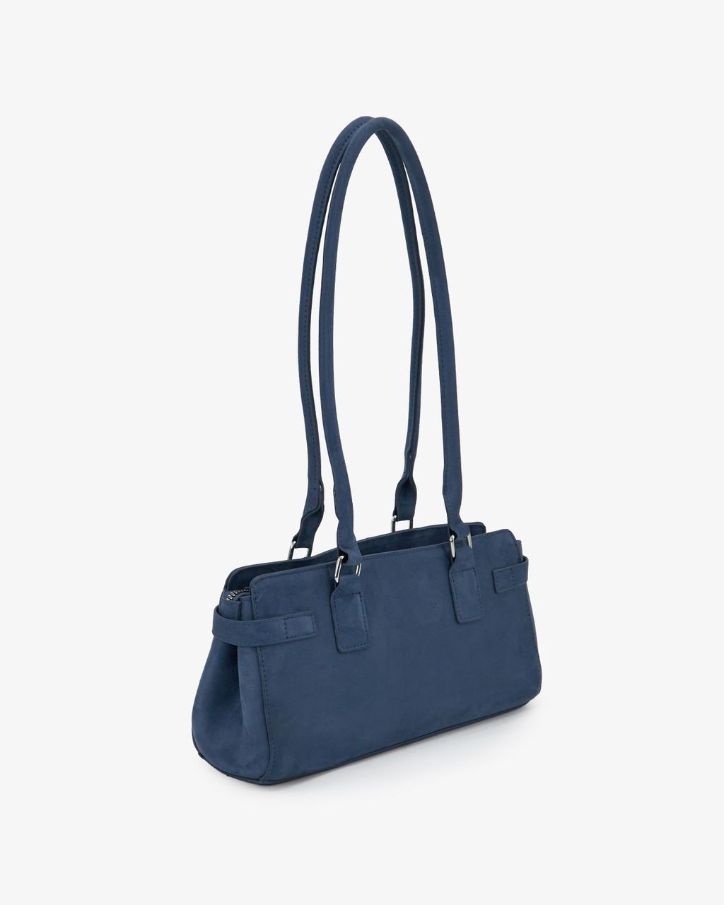 DOUBLE STRAP SUEDE EFFECT HANDBAG