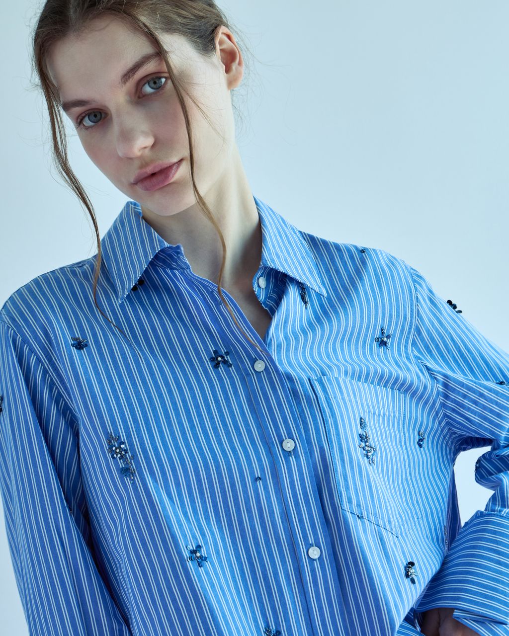 EMBROIDERY STRIPES SHIRT
