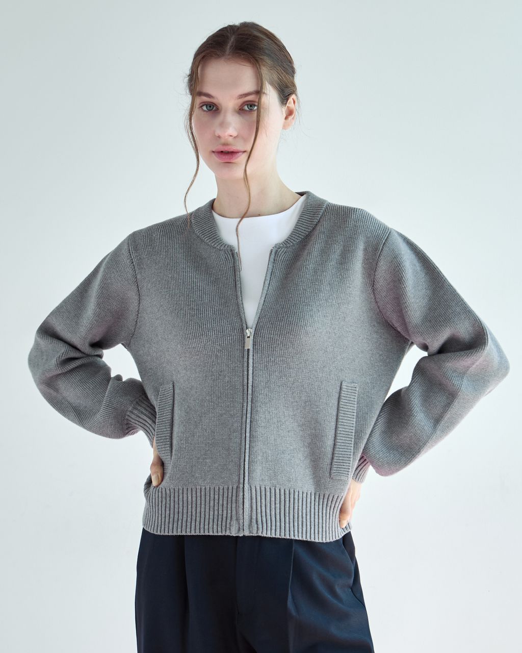 KNIT BOMBER