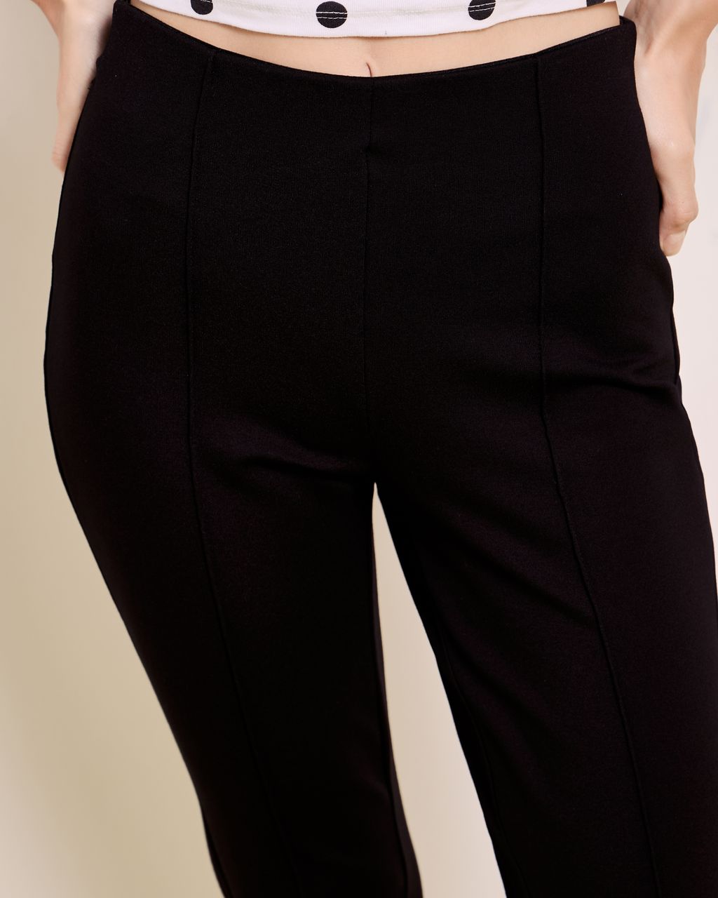 VISCOSE-BLEND LEGGINGS WITH STRAP