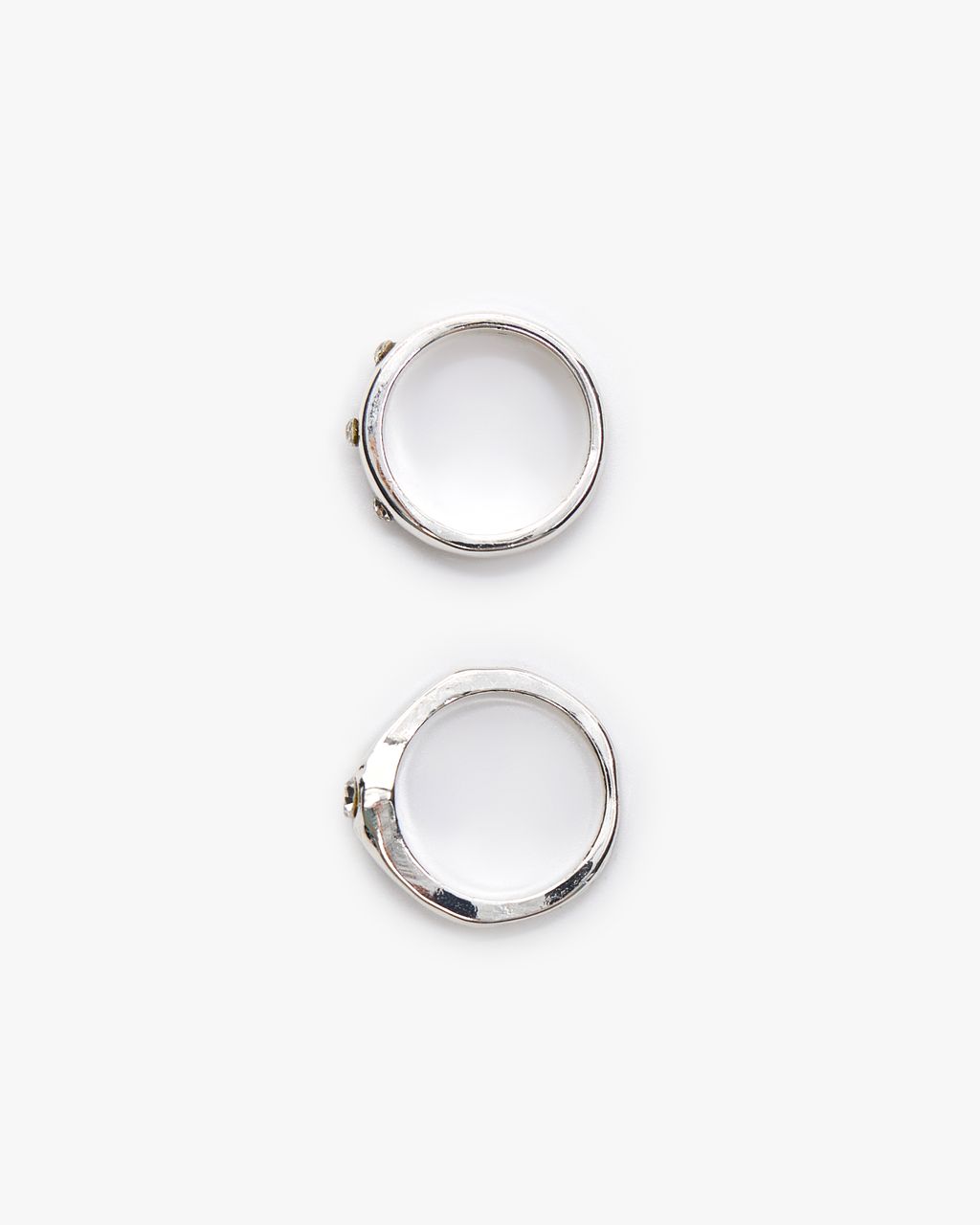 SET OF 2 SILVER-TONE RINGS