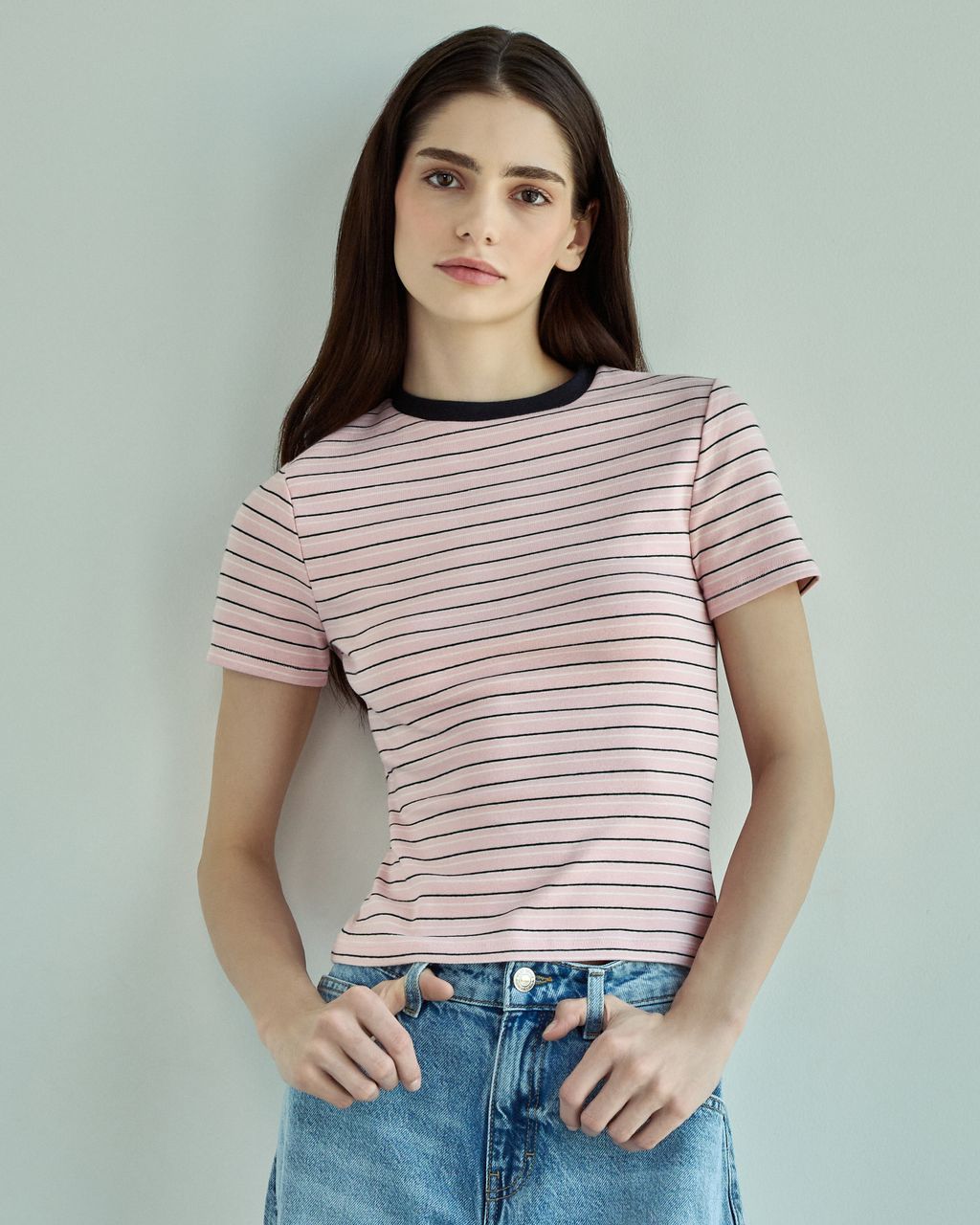 SLIM STRIPED SHORT SLEEVE T-SHIRT