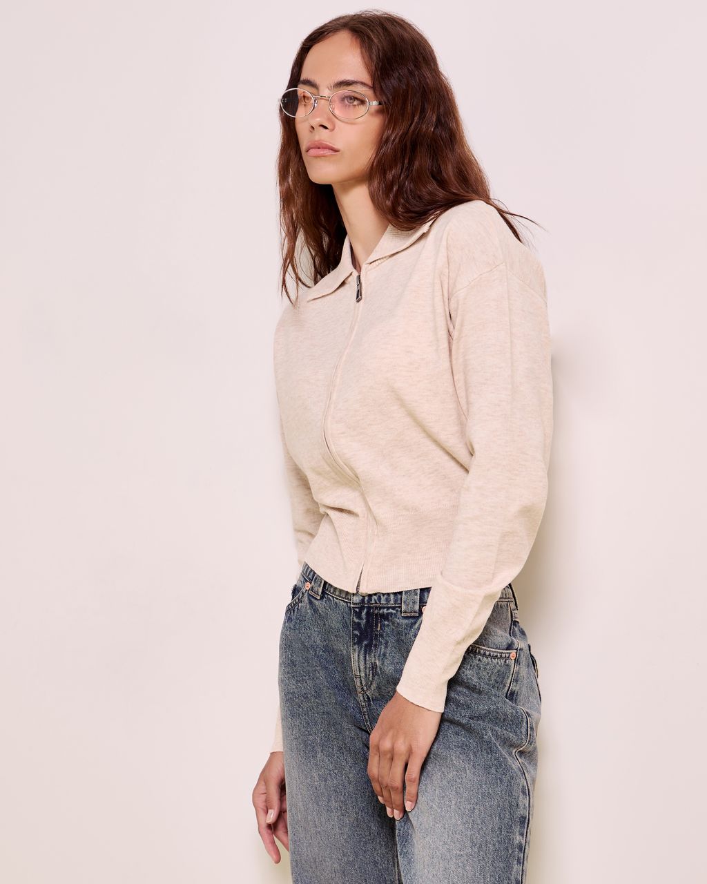 KNIT FITTED BOMBER