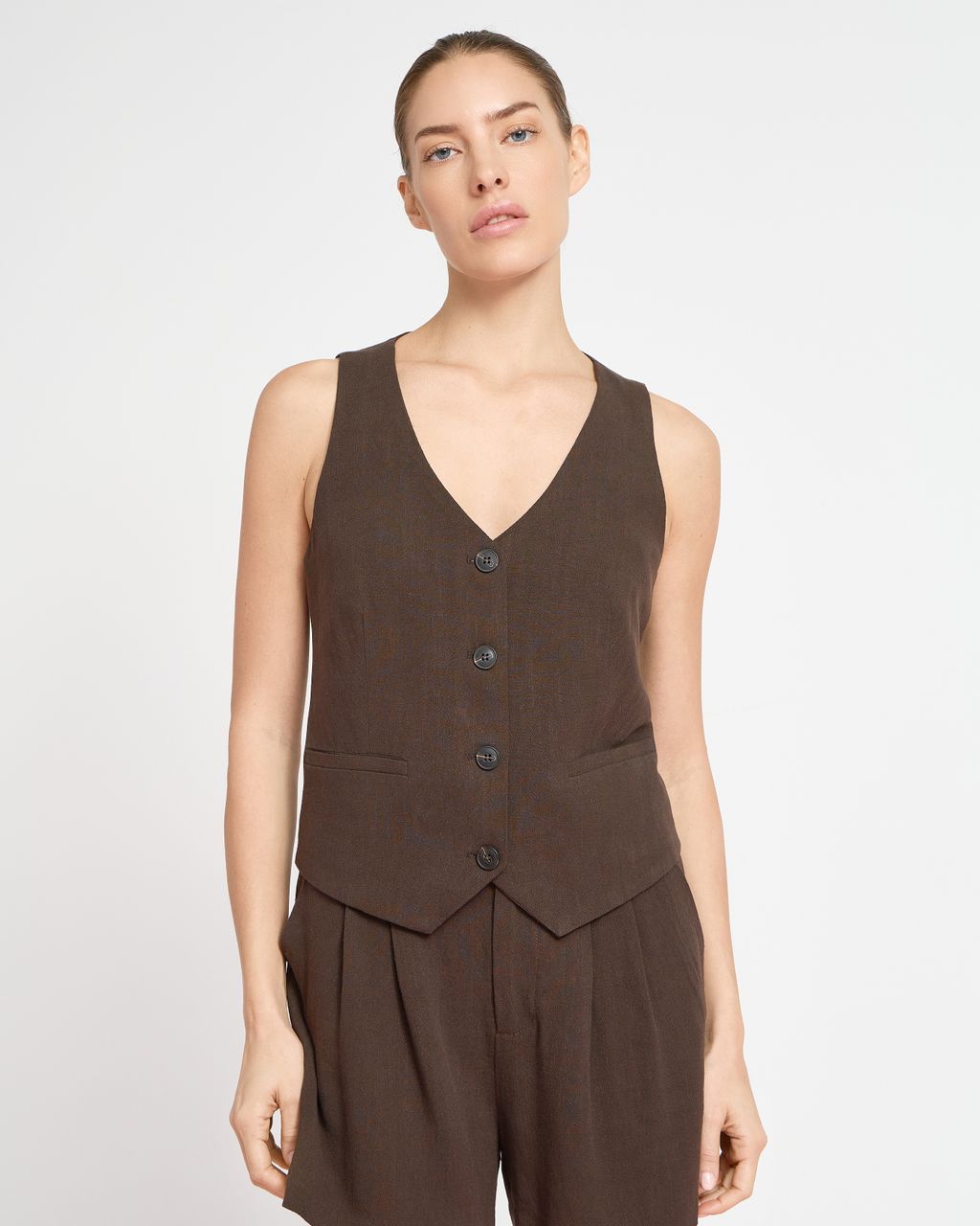 RUSTIC BUTTONED VEST