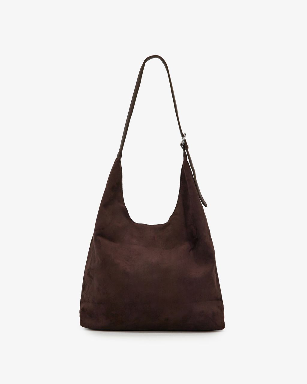 SLOUCHY SUEDE-EFFECT SHOULDER BAG