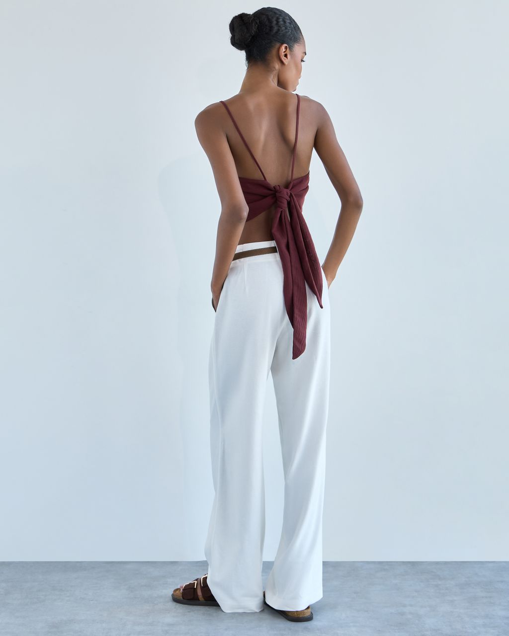 RUSTIC TROUSERS WITH BELT