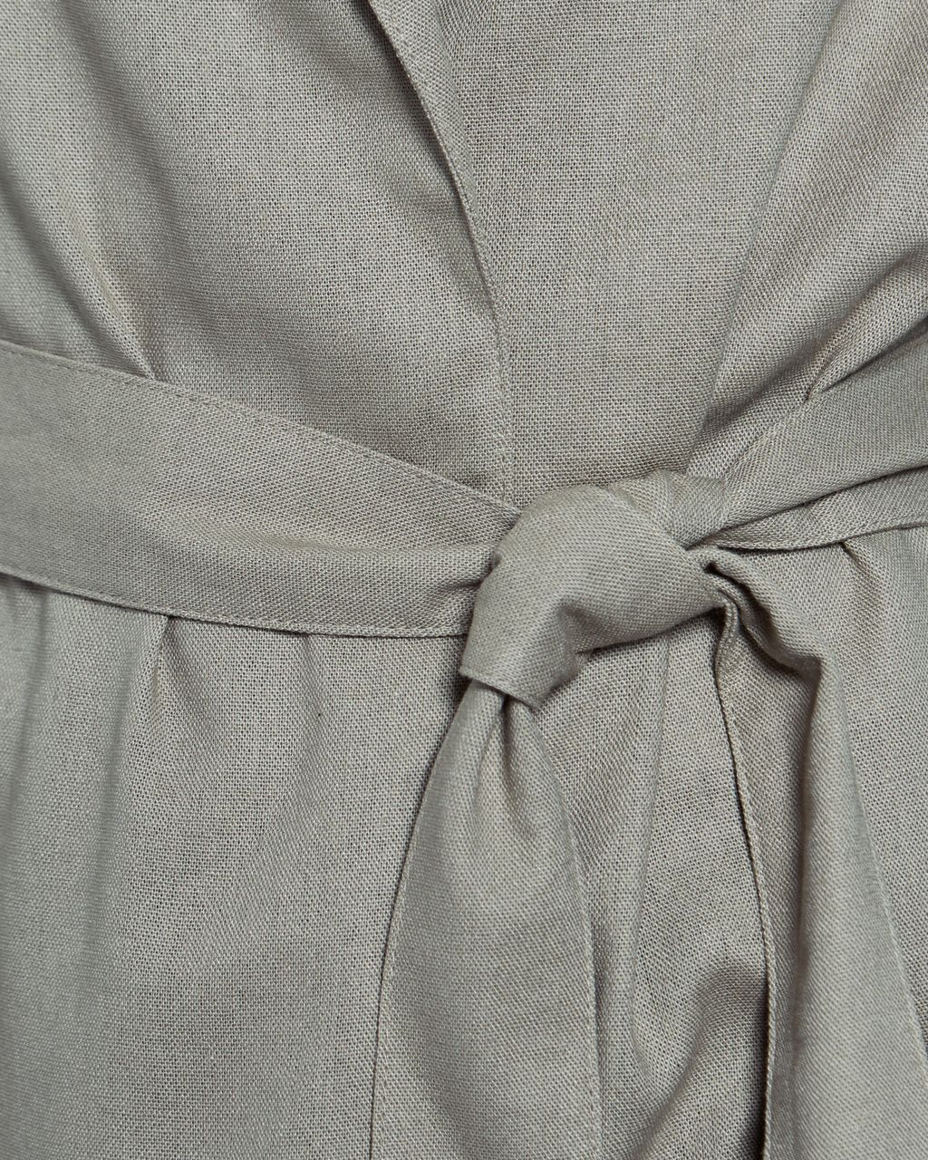 RUSTIC LINEN-BLEND KIMONO WITH BELT