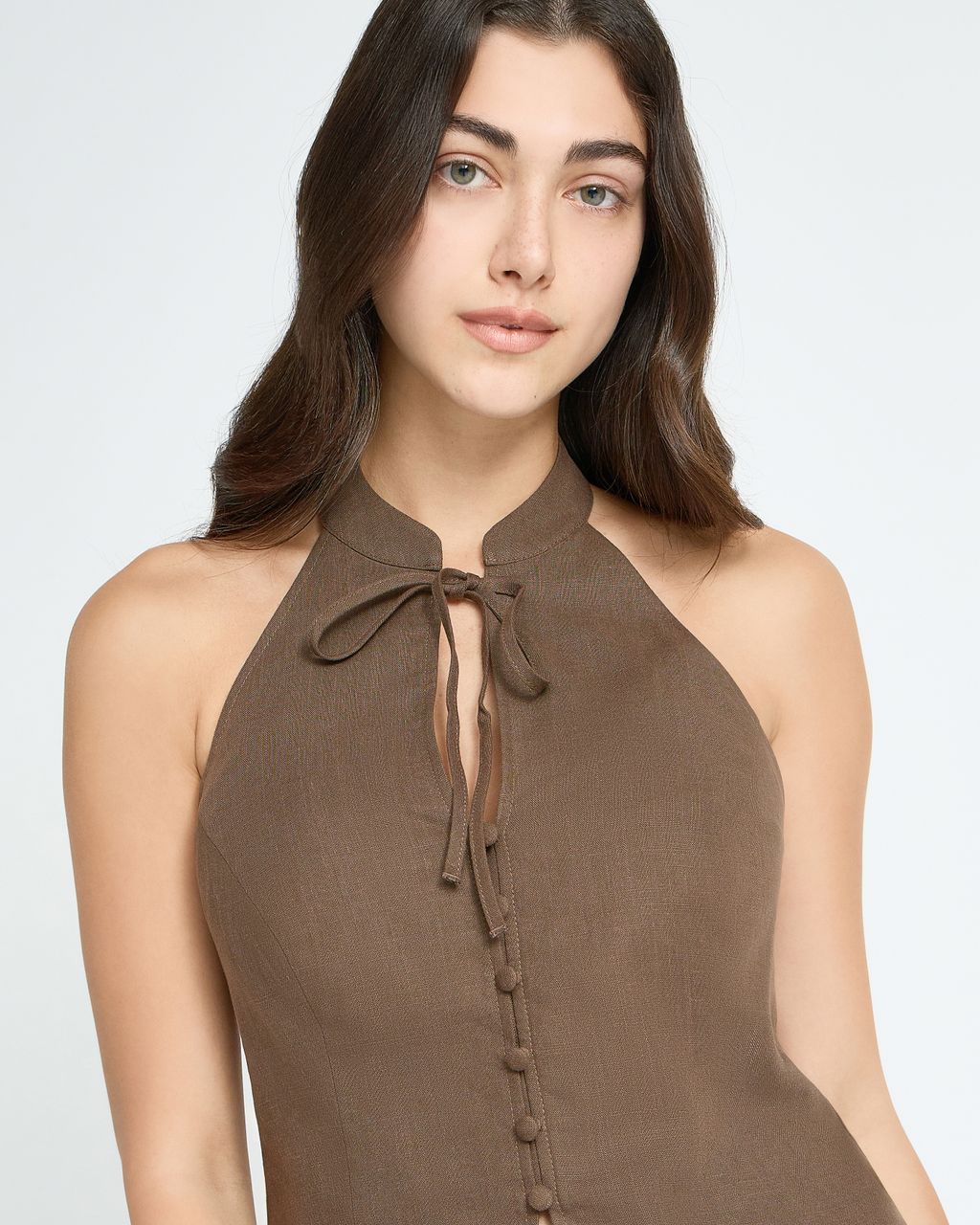 ТОП В СТИЛЕ РУСТИК С ВОРОТНИКОМ-СТОЙКОЙ