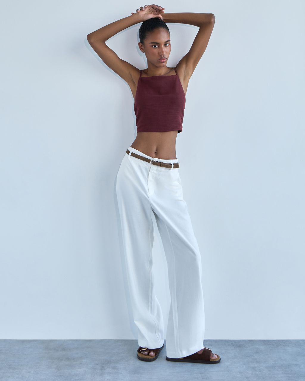RUSTIC TROUSERS WITH BELT