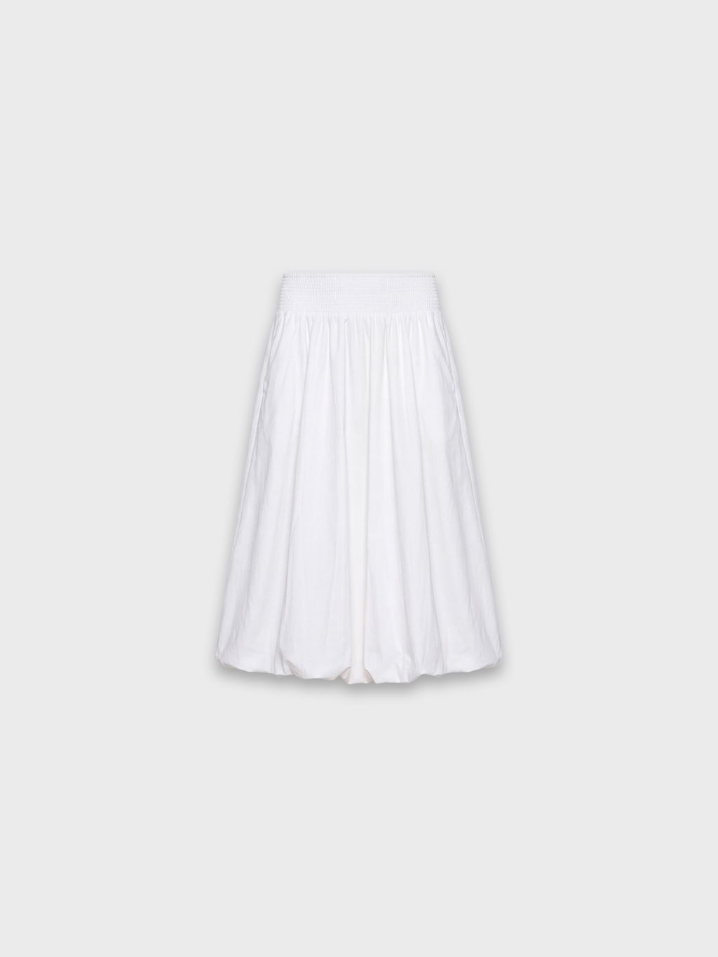 BALLOON POPLIN SKIRT WITH ELASTIC WAISTBAND