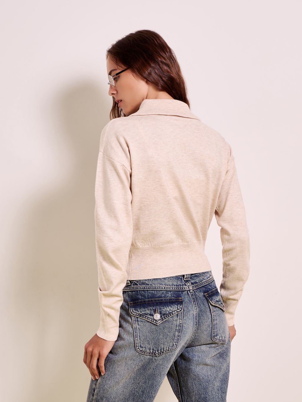 KNIT FITTED BOMBER