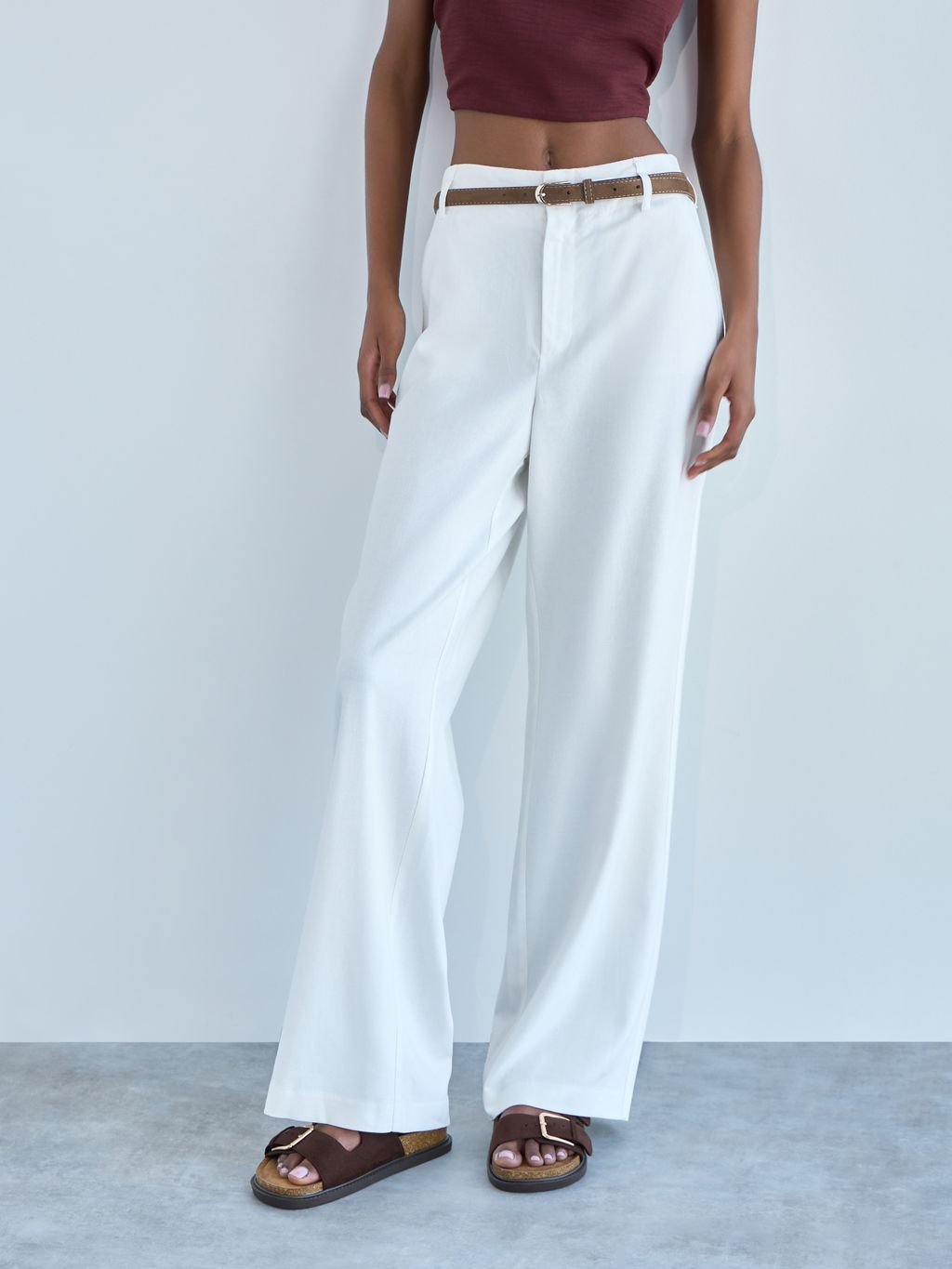 RUSTIC TROUSERS WITH BELT
