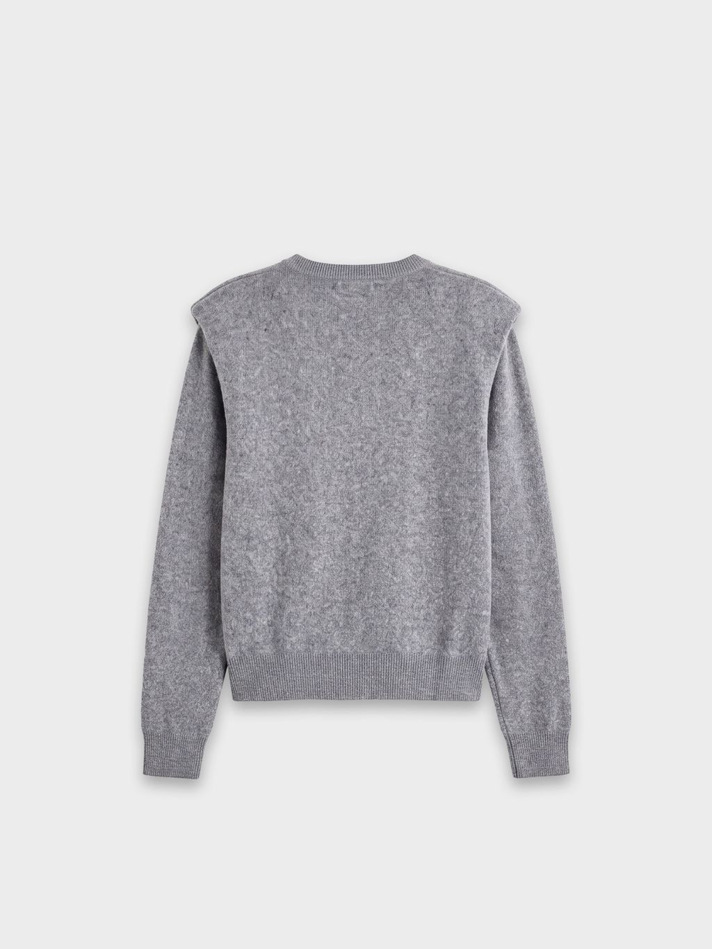 PADDED SHOULDER KNIT SWEATER