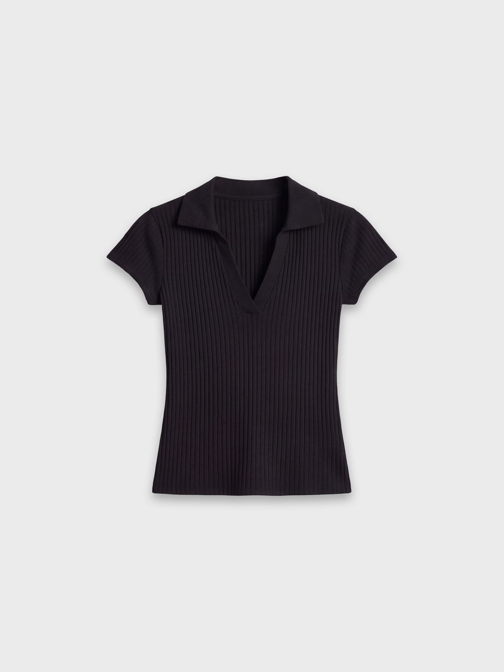 SEAMLESS V-NECK POLO T-SHIRT