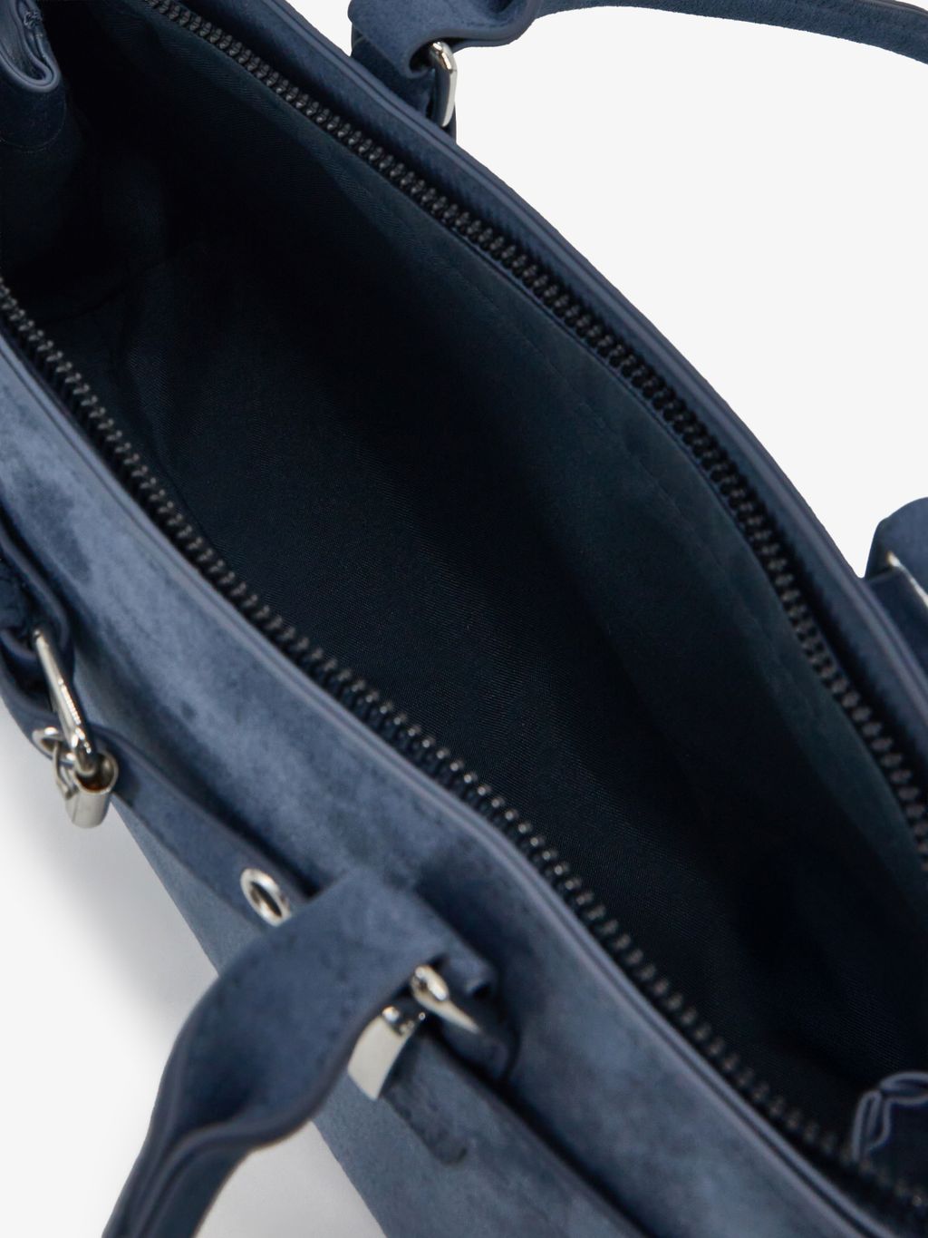 DOUBLE STRAP SUEDE EFFECT HANDBAG
