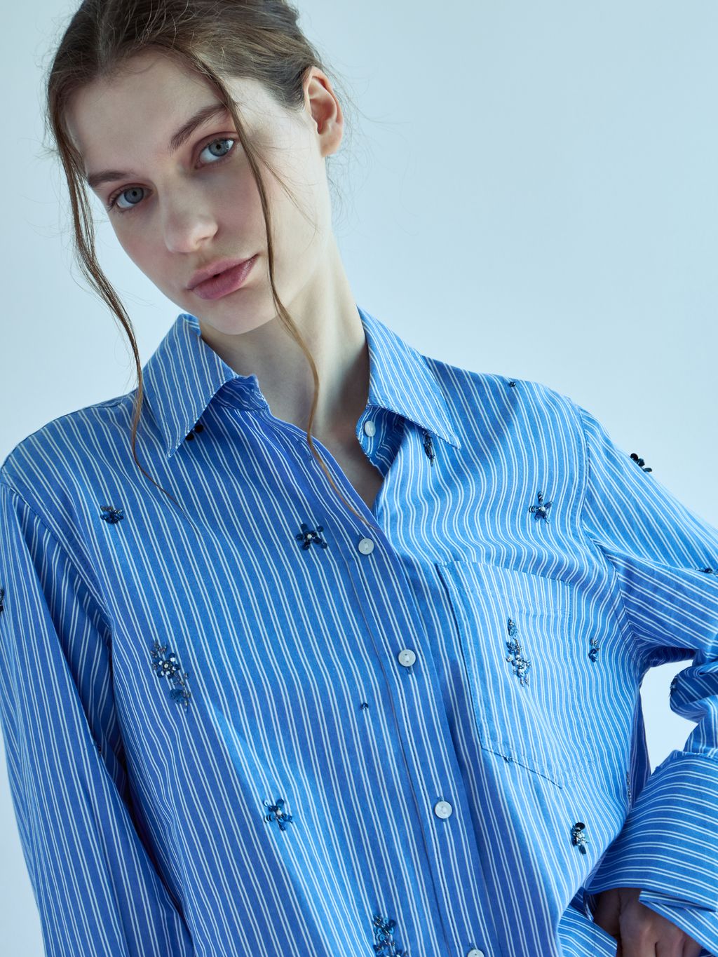 EMBROIDERY STRIPES SHIRT