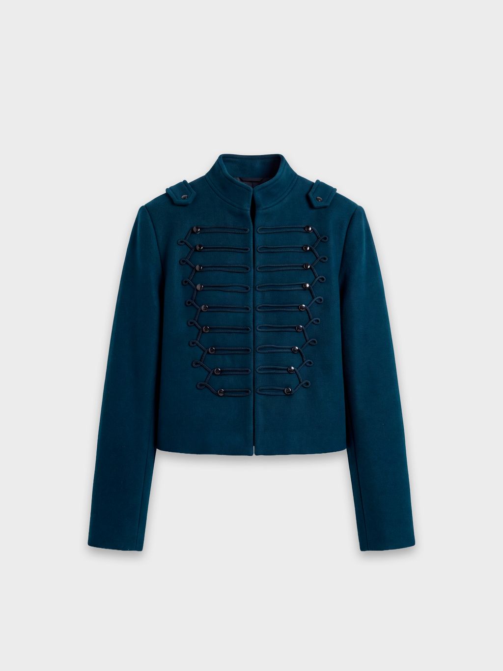 FELTED JACKET WITH FRONT BUTTONS