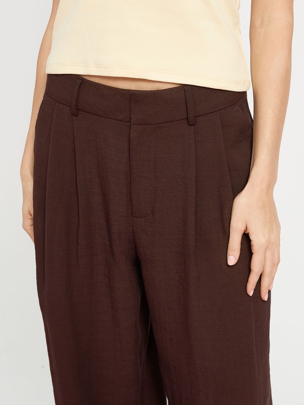 RUSTIC DOUBLE PLEAT TROUSERS