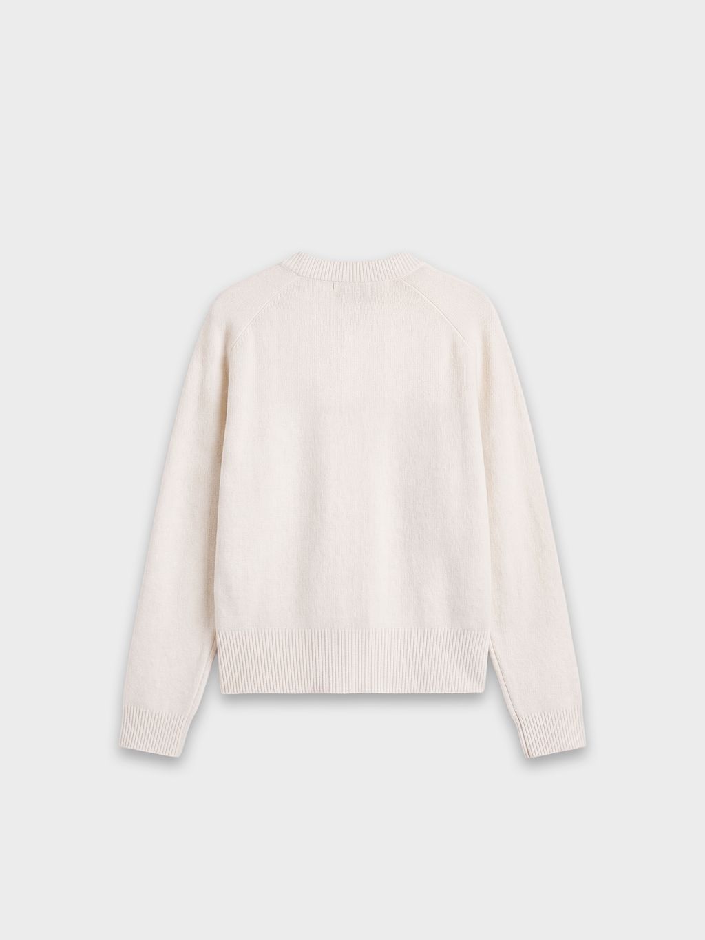 ROUND NECK WOOL ADDED SWEATER