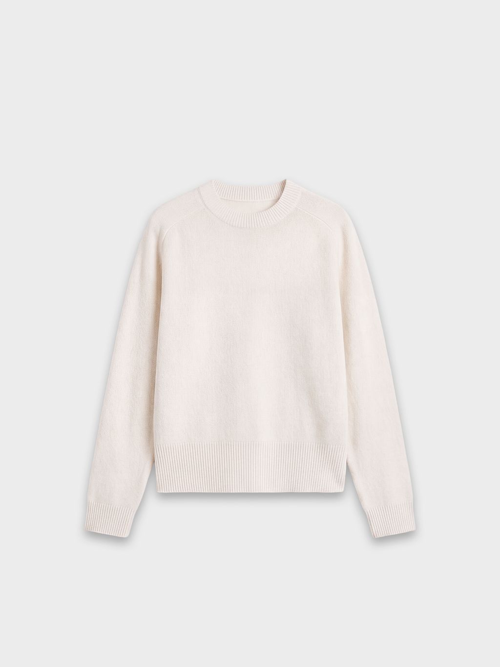 ROUND NECK WOOL ADDED SWEATER