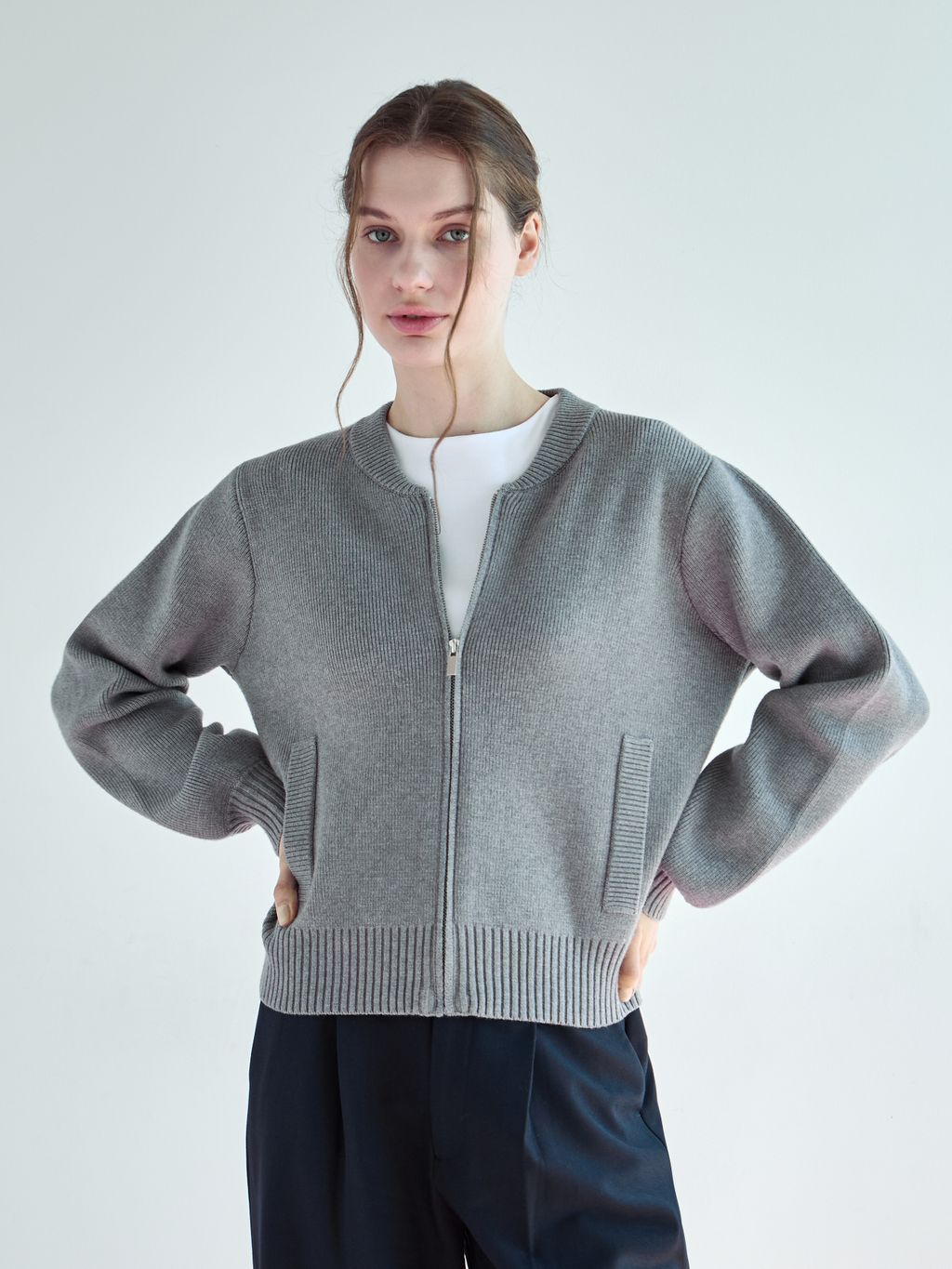 KNIT BOMBER
