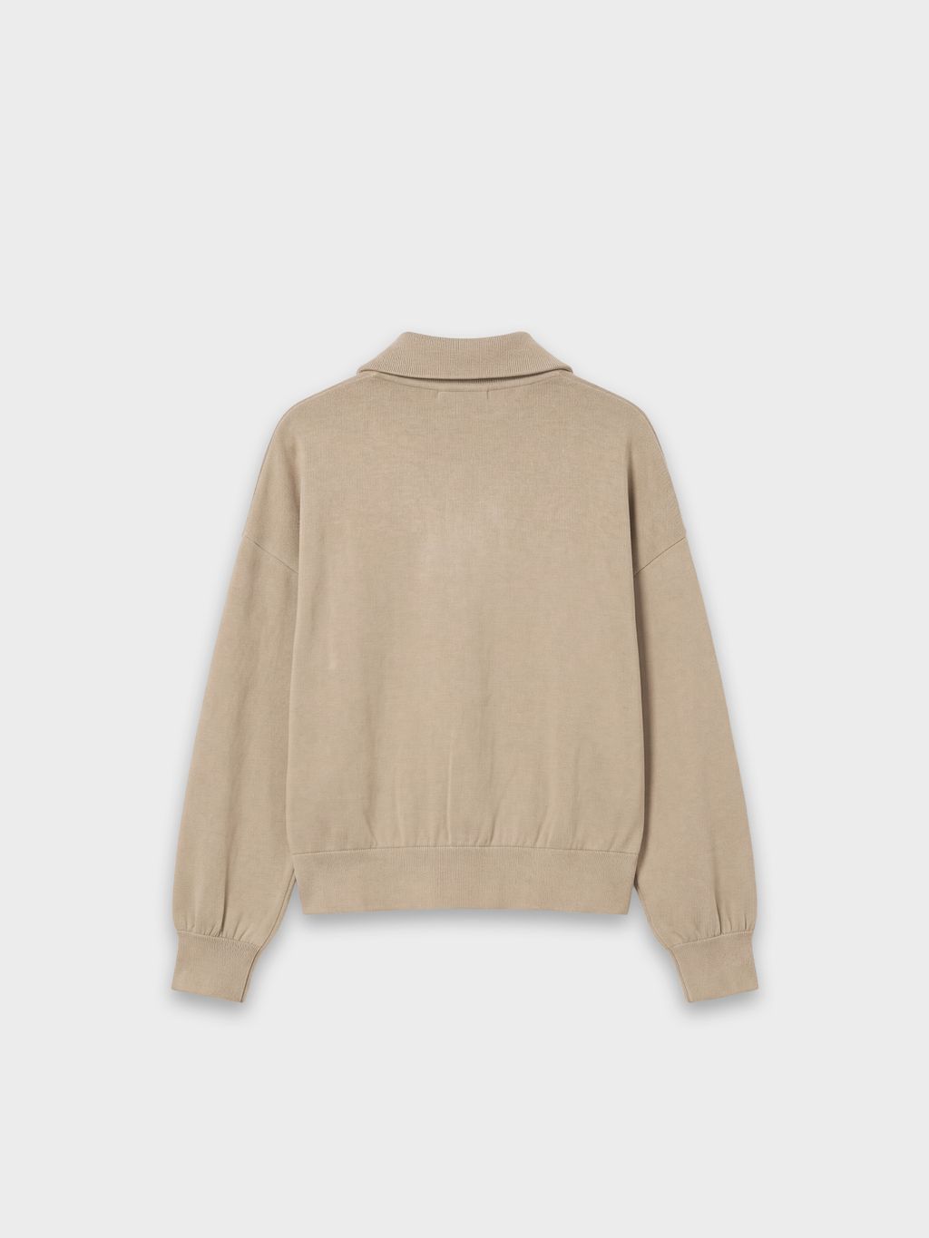 BASIC SOFT HALF-ZIP SWEATSHIRT