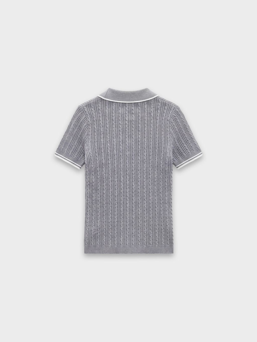 KNIT POLO WITH CONTRAST STITCHING