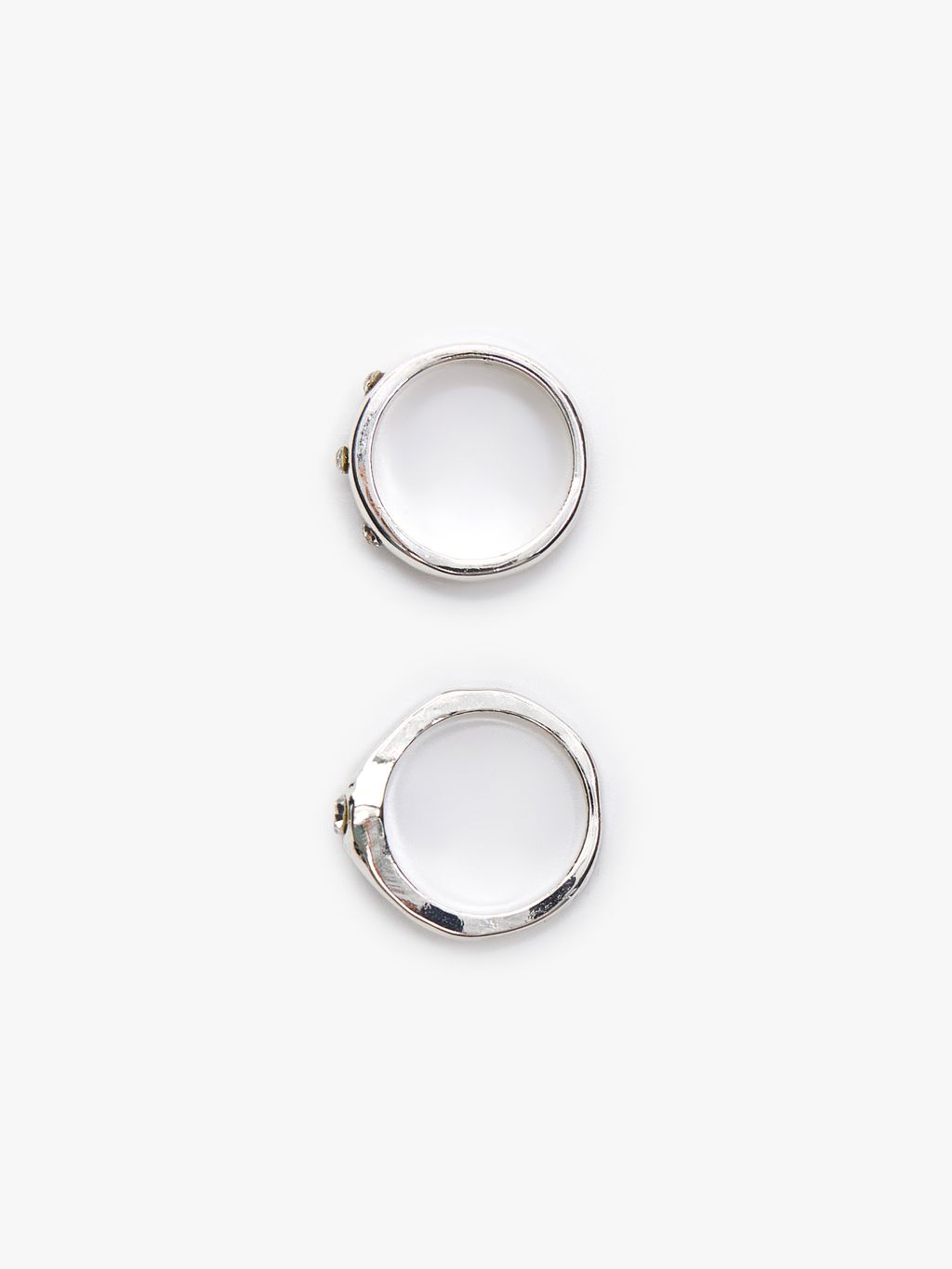 SET OF 2 SILVER-TONE RINGS