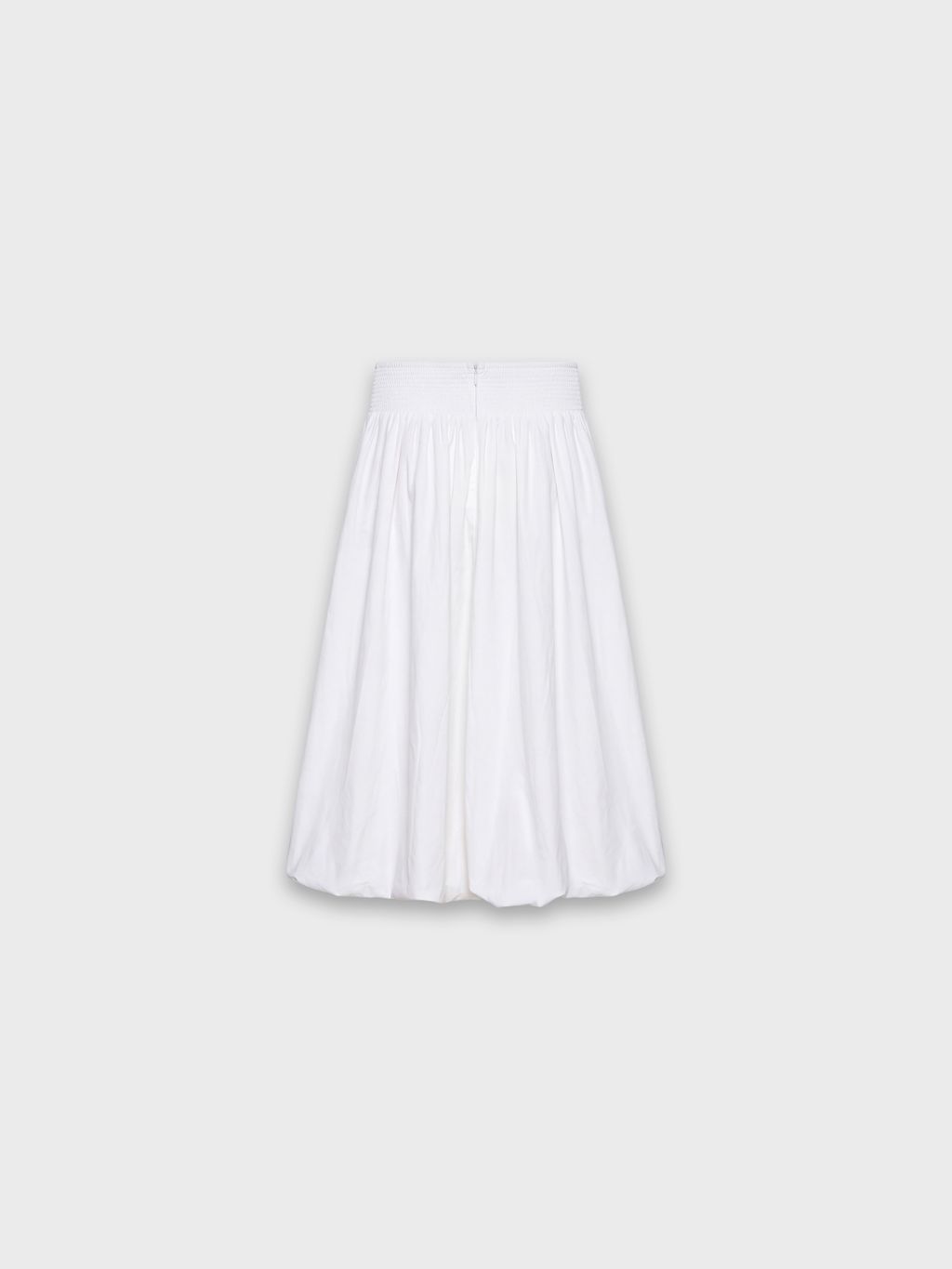 BALLOON POPLIN SKIRT WITH ELASTIC WAISTBAND