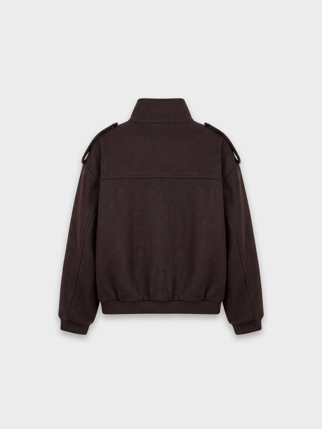 SOFT FELTED BOMBER-JACKET WITH STAND COLLAR
