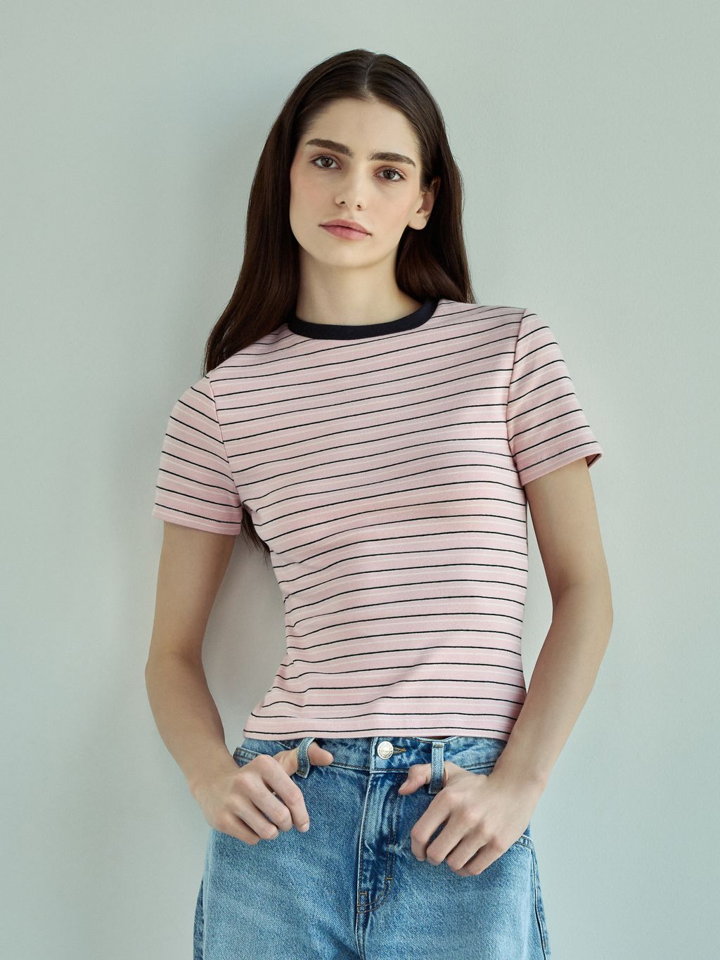SLIM STRIPED SHORT SLEEVE T-SHIRT