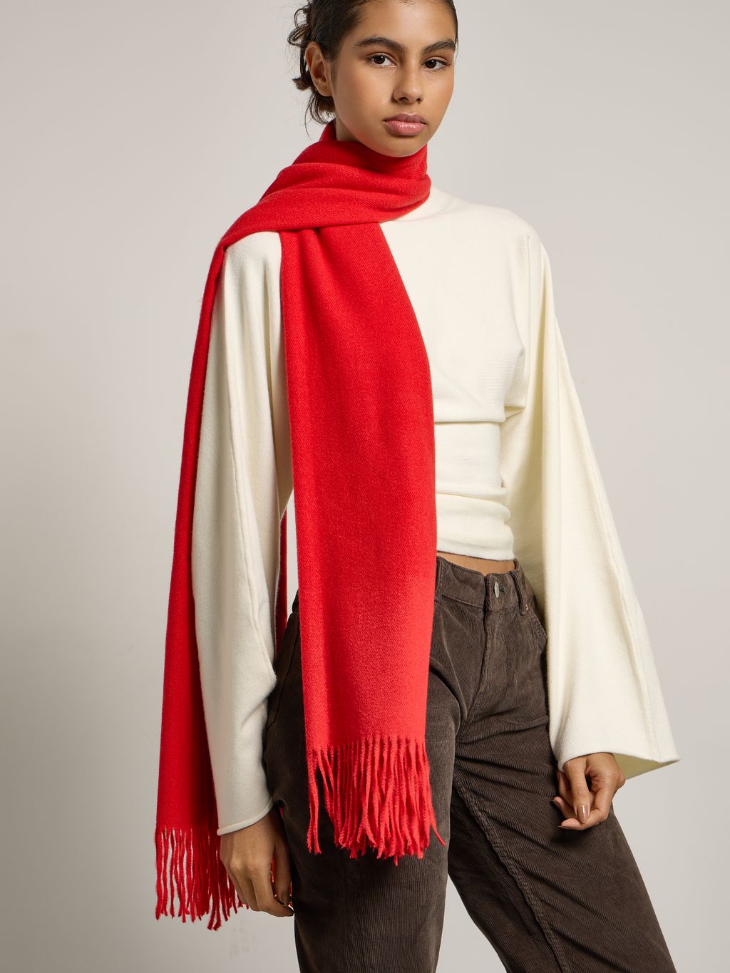ШИРОКИЙ ОДНОТОННЫЙ ШАРФ