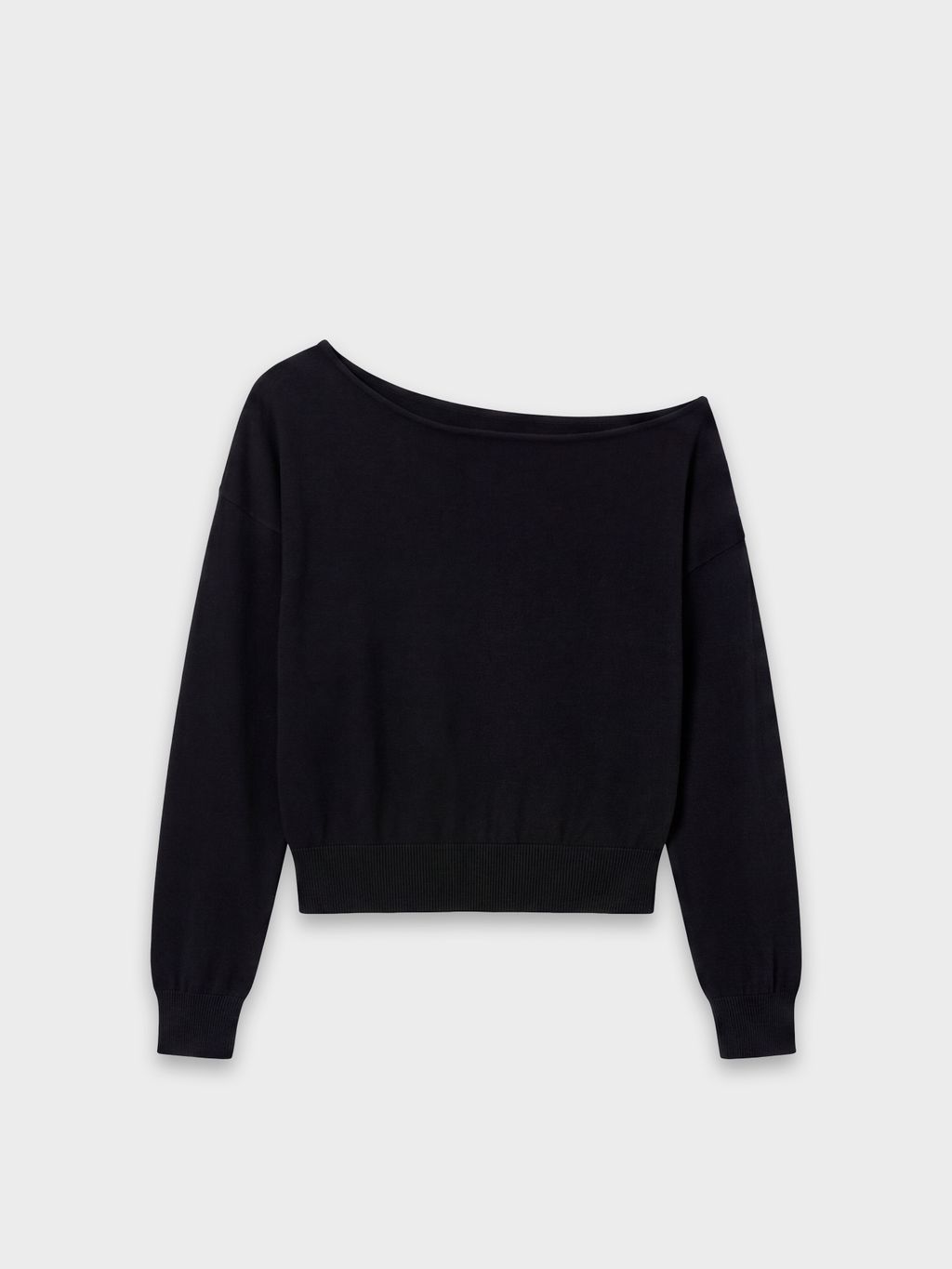 BOAT-NECK KNIT SWEATER