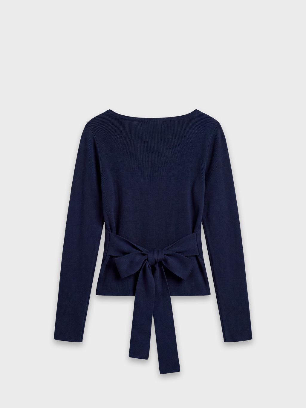 KNIT LONG-SLEEVE WITH BACK TIE