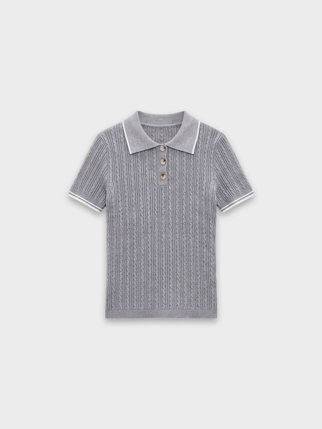 KNIT POLO WITH CONTRAST STITCHING