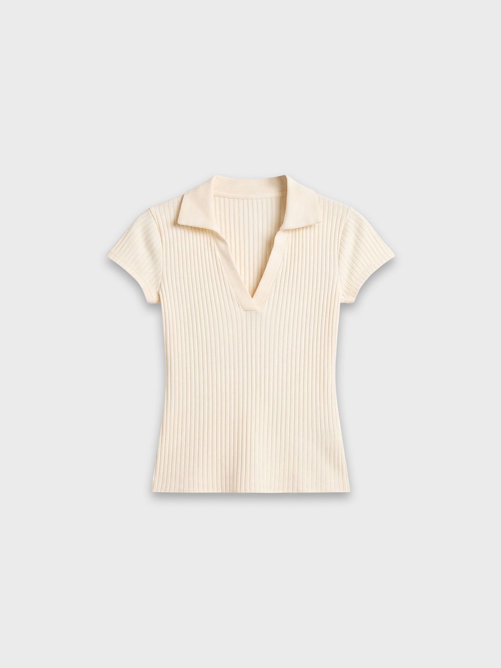 SEAMLESS V-NECK POLO T-SHIRT