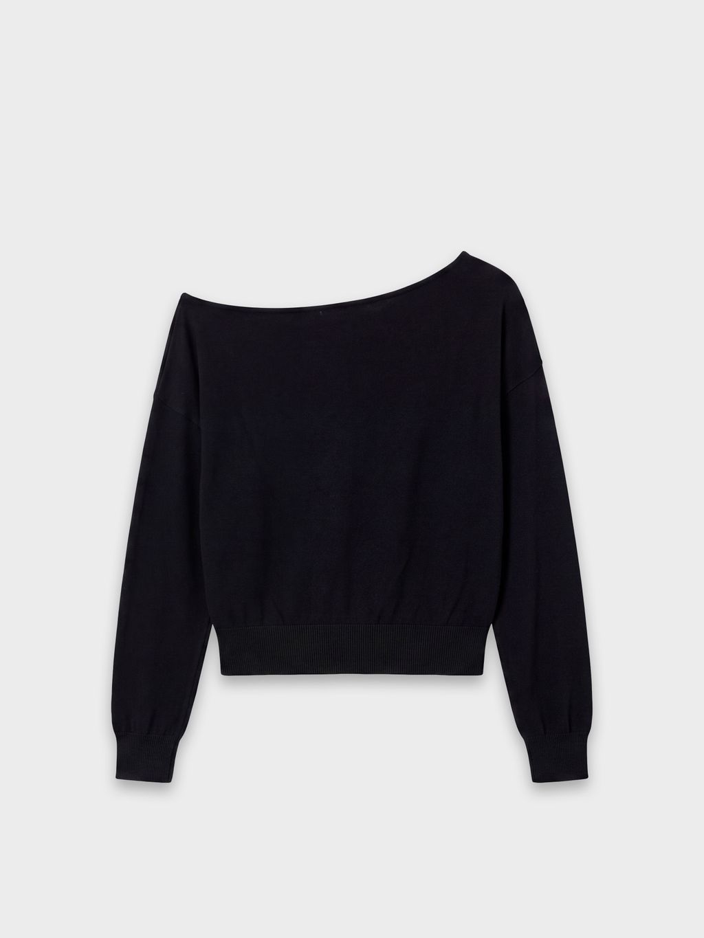BOAT-NECK KNIT SWEATER