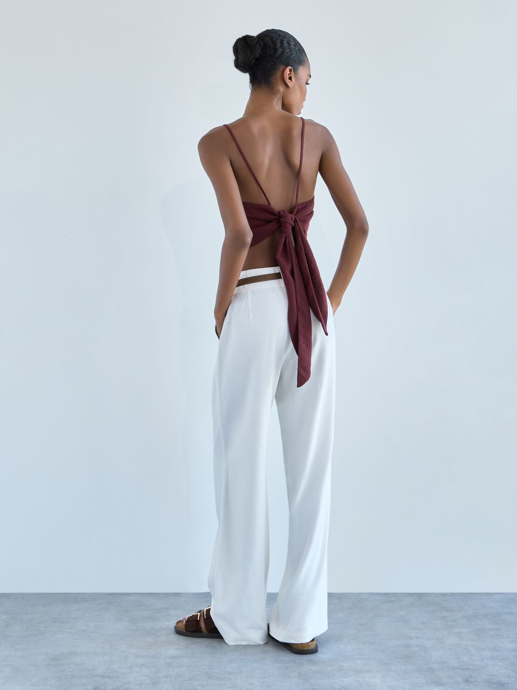 RUSTIC TROUSERS WITH BELT