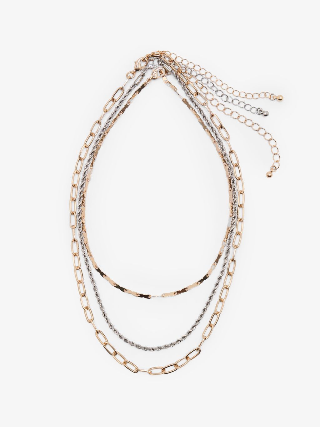 SET OF 3 GOLD-TONE CHAIN NECKLACES
