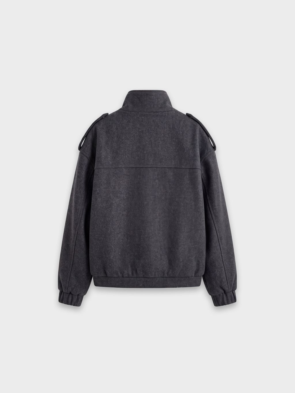 SOFT FELTED BOMBER-JACKET WITH STAND COLLAR