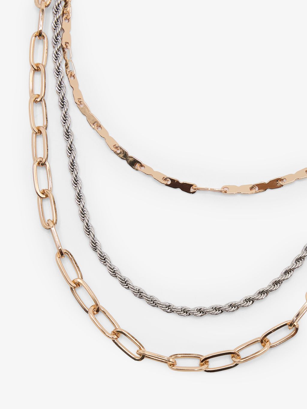 SET OF 3 GOLD-TONE CHAIN NECKLACES